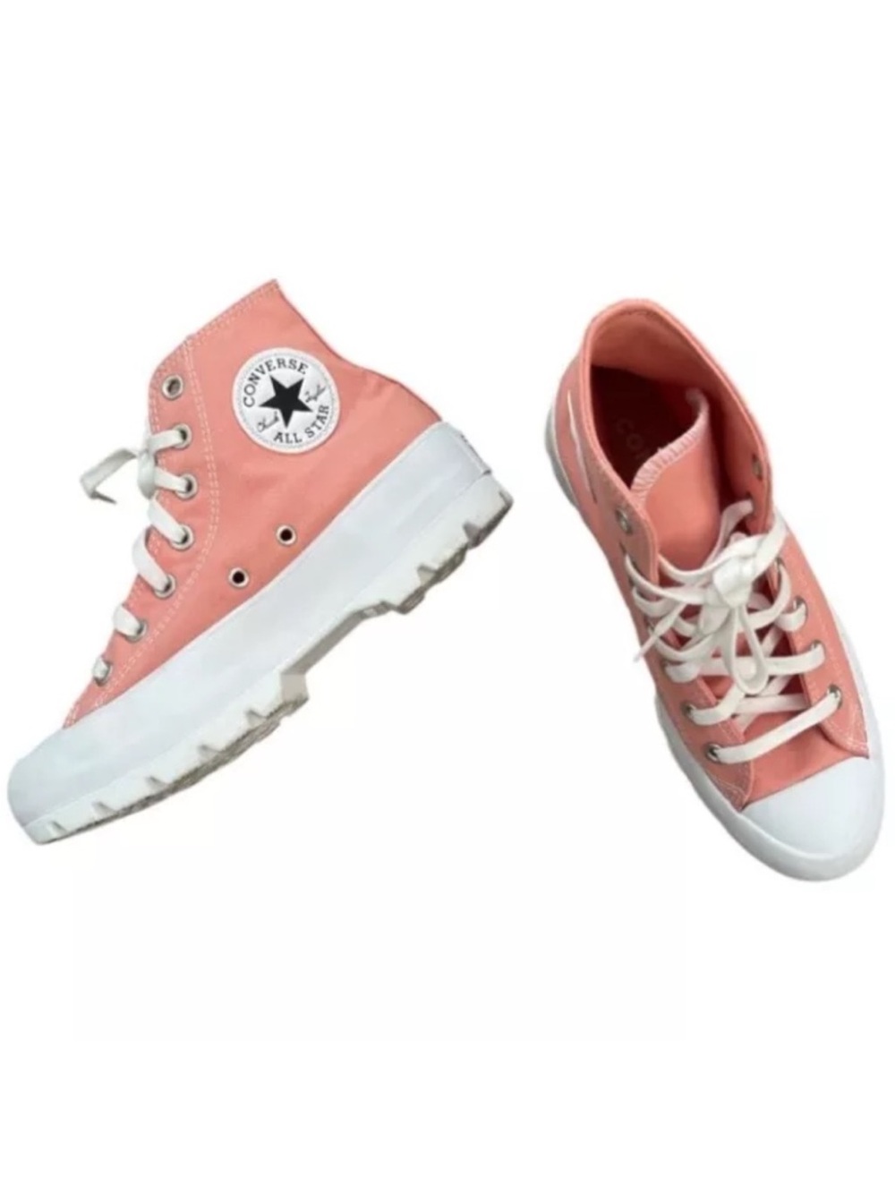 Converse Rose Pink Platform High-Top Lugged Sneakers